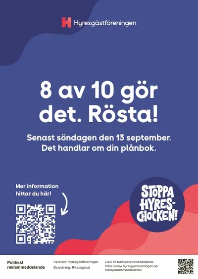 Förhandsgranskning: Affisch — 8 av 10 gör det. Rösta!