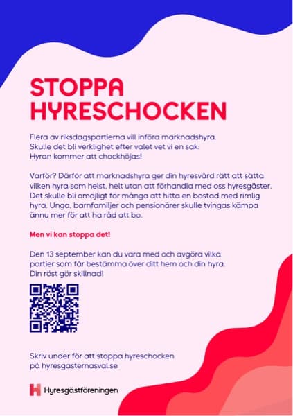 Förhandsgranskning: Flygblad A5 — Stoppa hyreschocken